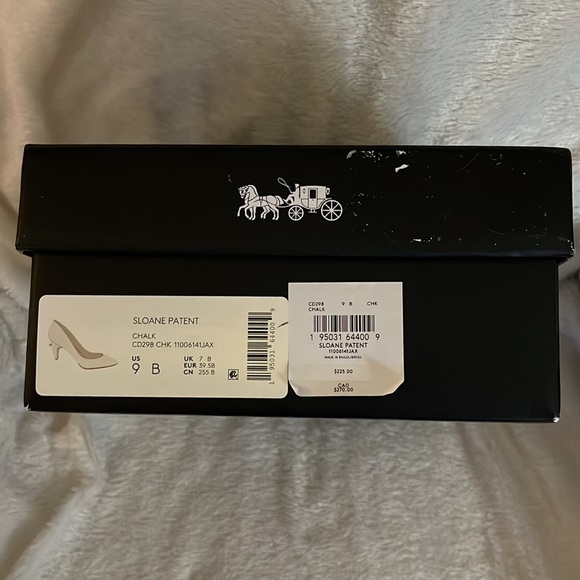 COACH Sloane Patent Leather Pump Chalk 9 B (M) - Picture 13 of 15